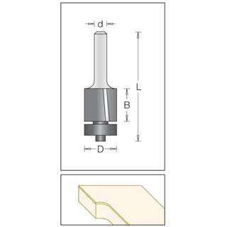 Flush Trimmer Bit Shear Angle