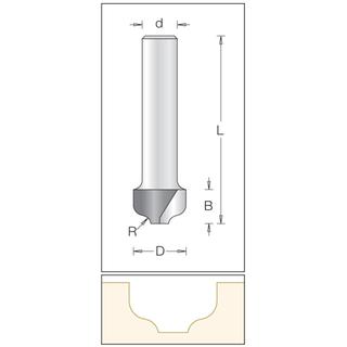 Ogee Bit - Flat Bottom