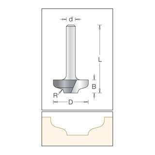 Ogee Bit Flat Bottom