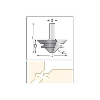 45​o Lock Mitre Joint Bit