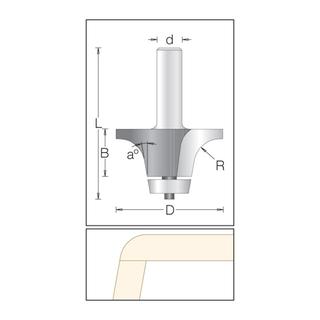 Μαχαίρι Ρούτερ Στρογγύλι για Corian