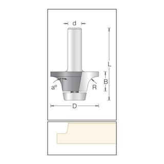 Μαχαίρι Ρούτερ Στρογγύλι για Corian