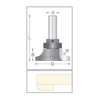 Inverted (under-cut) Round Over Bit