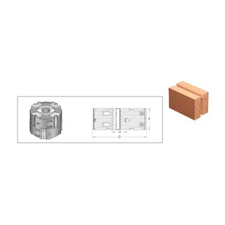 Secontial Wave Cutter Head with TC Disposable Blades