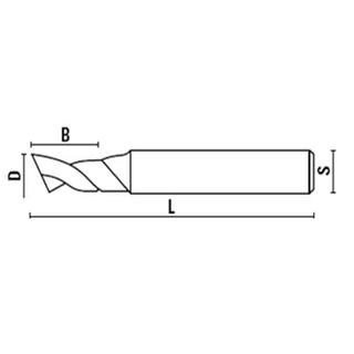 HS Upcut Spiral Bit for Aluminum HSS CO 8%