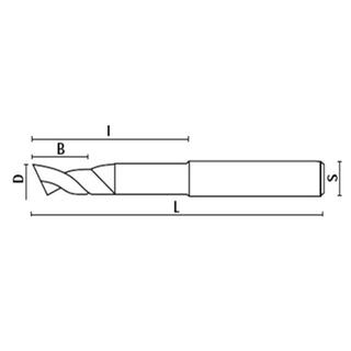 HS Upcut Spiral Bit for Aluminum HSS CO 8%