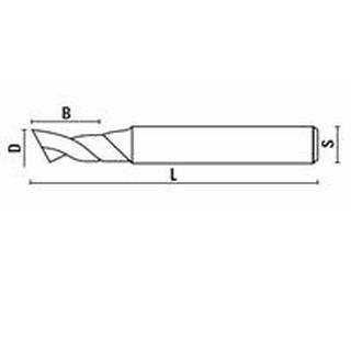 HS Upcut Spiral Bit for Aluminum HSS 5% CO