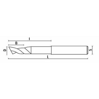 HS Upcut Spiral Bit for Aluminum HSS 5% CO